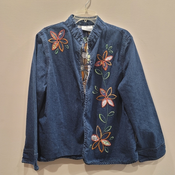 Alfred Dunner Denim Jacket - Sz 16 - Picture 1 of 9